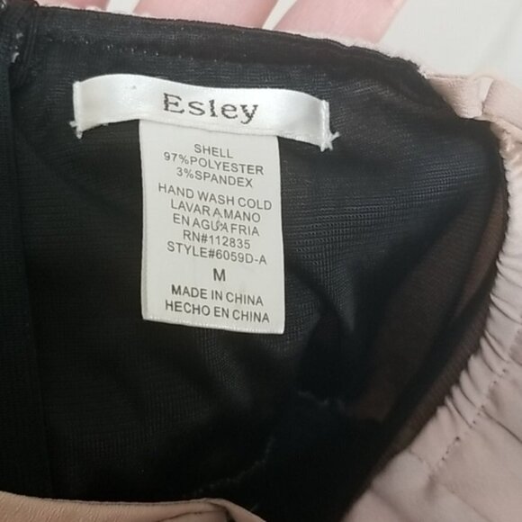 Esley Dusty Rose & Black Ruffled Cocktail Dress - Picture 5 of 5